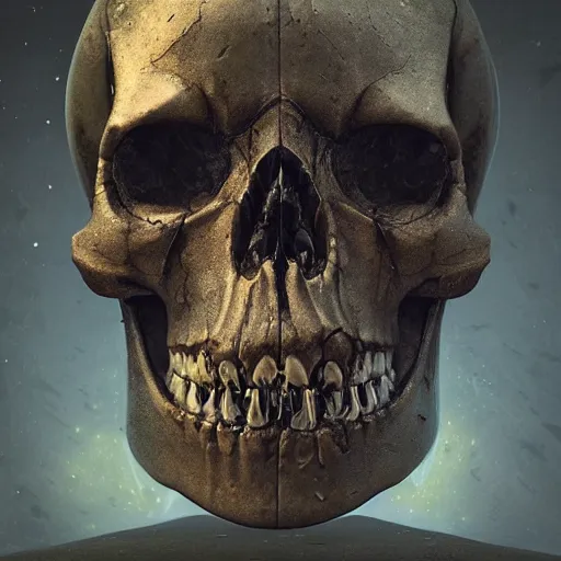 Image similar to portrait_of_a_melting_skull._intricate_abstract._intricate_artwork._by_Tooth_Wu_wlop_beeple_dan_mumford._octane_render_trending_on_artstat