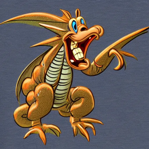 Prompt: goofy medieval dragon