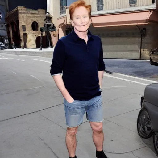 Image similar to conan obrien wearing short jean shorts