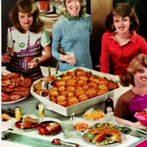 Image similar to party food, photo from a 1970s recipe book
