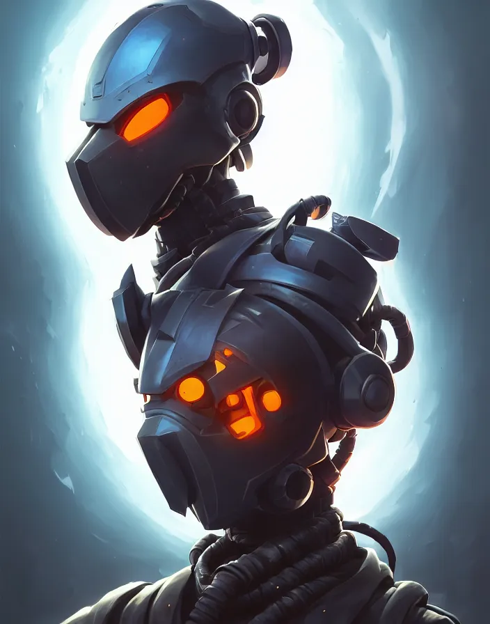 Image similar to epic mask helmet robot ninja portrait stylized as fornite style game design fanart by concept artist gervasio canda, behance hd by jesper ejsing, by rhads, makoto shinkai and lois van baarle, ilya kuvshinov, rossdraws global illumination radiating a glowing aura global illumination ray tracing hdr render in unreal engine 5