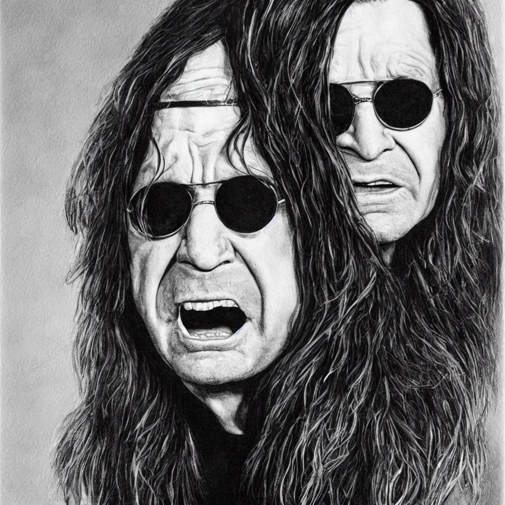 Prompt: detailed portrait of Ozzy Osbourne,