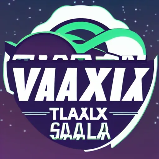 Prompt: Vallax logo emblem on a space background