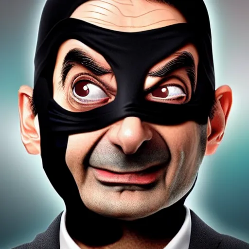 Image similar to A Ninja mr bean,