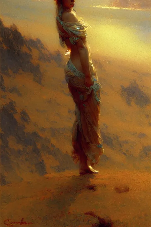 Image similar to Angle, painting by Gaston Bussiere, Craig Mullins