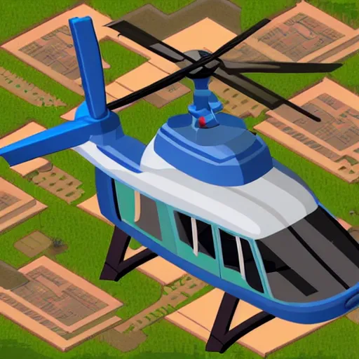 Prompt: isometric helicopter