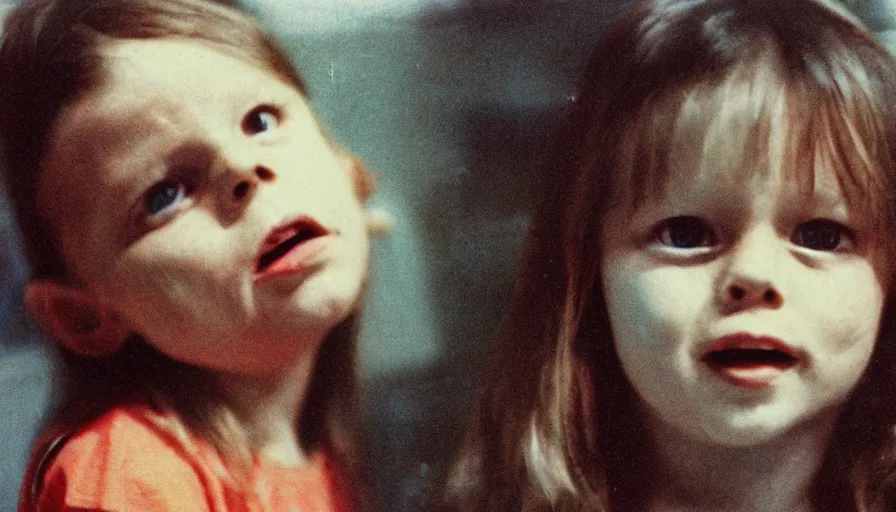 Prompt: 7 0 s film still from a horror movie about a missing child, kodachrome, cinecolor, cinestill, film grain, film texture, retro, cinematic, high resolution, photorealism,