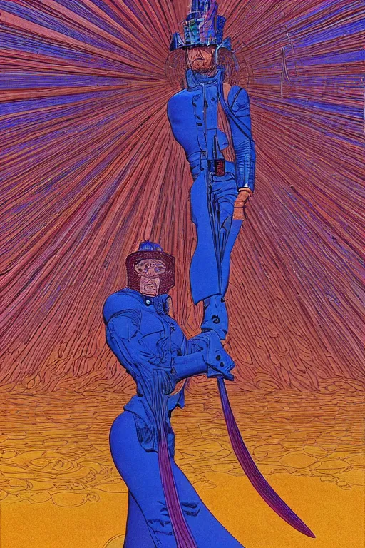 Image similar to artwork by jean giraud