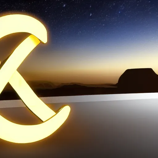 Image similar to glowing golden infinity symbol unreal engine