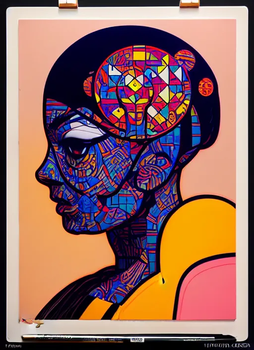 Prompt: a brain piet mondrian, tristan eaton, victo ngai, artgerm, rhads, ross draws