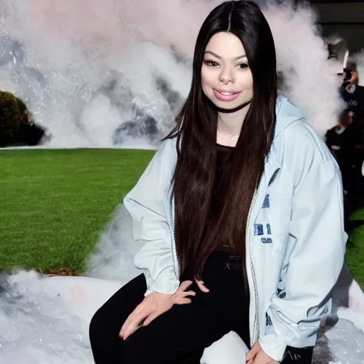 Prompt: Miranda Cosgrove as Yung Lean, iCarlean, photo