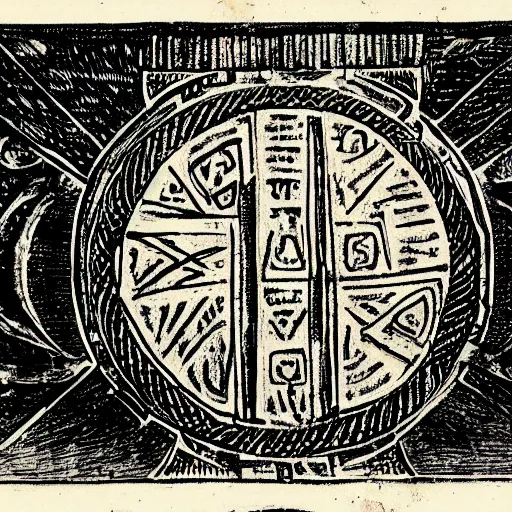 Image similar to an illustration of a sigil of baal from the goetia