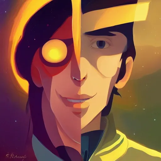 Image similar to face icon stylized minimalist space dandy, loftis, cory behance hd by jesper ejsing, by rhads, makoto shinkai and lois van baarle, ilya kuvshinov, rossdraws global illumination