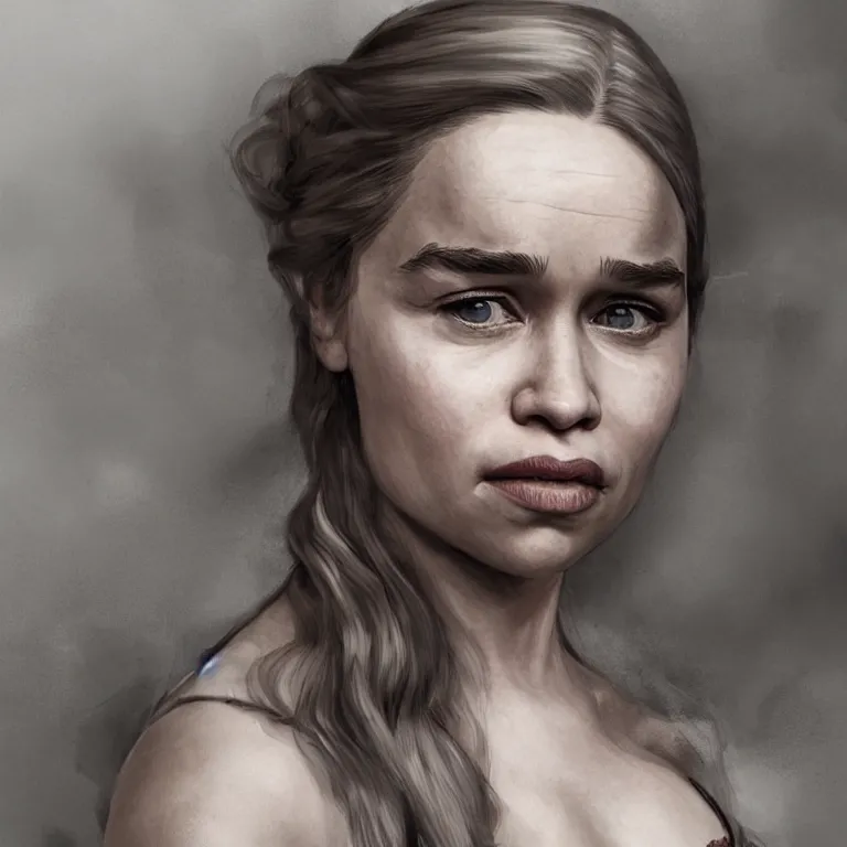 Image similar to Emilia Clarke, concept art, masterpiece, photorealism