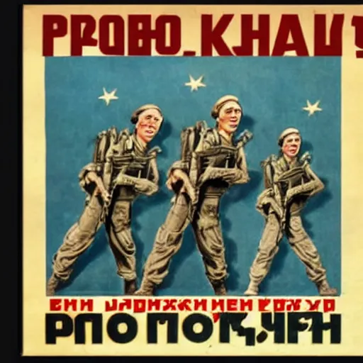 Prompt: pro - war propaganda by the soviet union