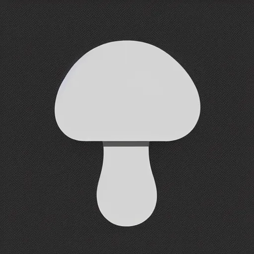 Image similar to flat single tone black vector silhouette of a mushroom, pure white background, 4 k resolution