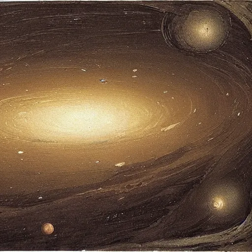 Prompt: the Andromeda galaxy painted by Leonardo Da Vinci - n 4