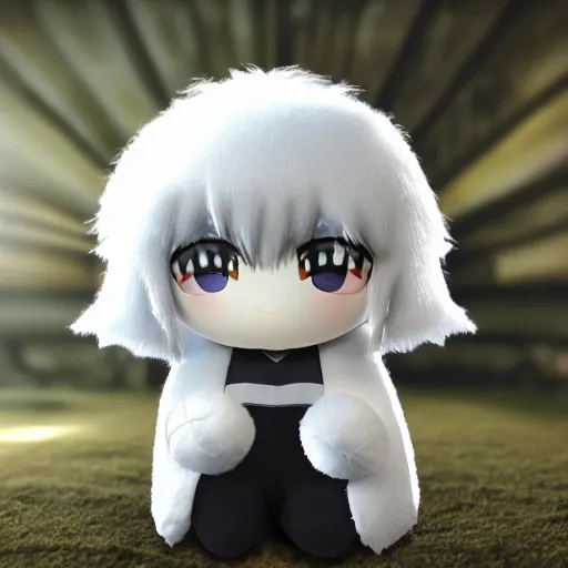 Image similar to cute fumo plush of a boy who is the prince of a small gothic castle, lens flare, vray