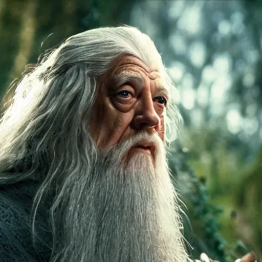 Prompt: gandalf as a frog, lord of the rings, movie film still, 4 k, cinematic, beautiful light