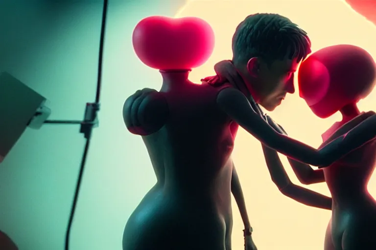 Image similar to vfx film, love death and robots, flat color profile low - key lighting award winning photography arri alexa cinematography, hyper real photorealistic cinematic, atmospheric cool colorgrade