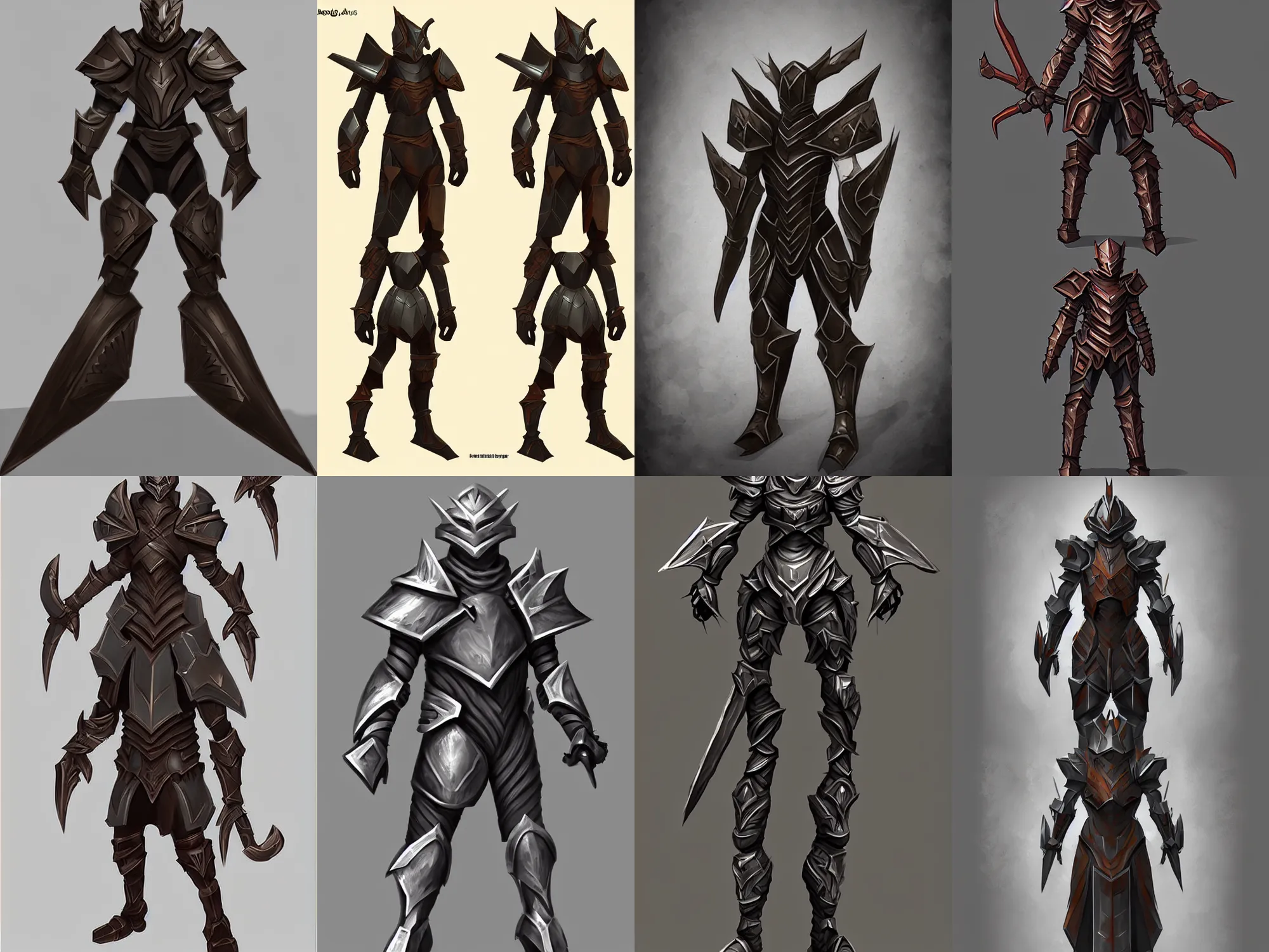Prompt: angular armor, character concept, fantasy concept art