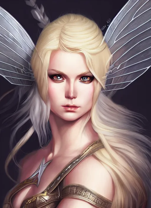 Image similar to blonde combat fairy venizian era, dark fantasy, extremely detailed, sharp focus, portrait, smooth, digital illustration, by rossdraws, frank franzzeta