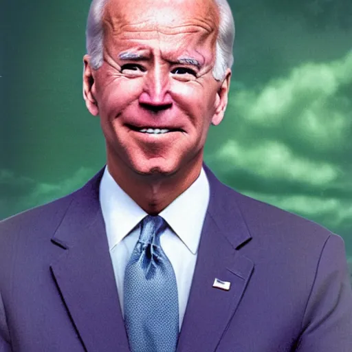 Image similar to Joe Biden in lawnmower man, bad 90s cg