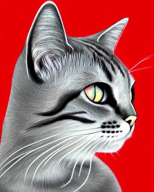 Image similar to cat logo, elegant, highly detailed, digital painting, masterpiece.