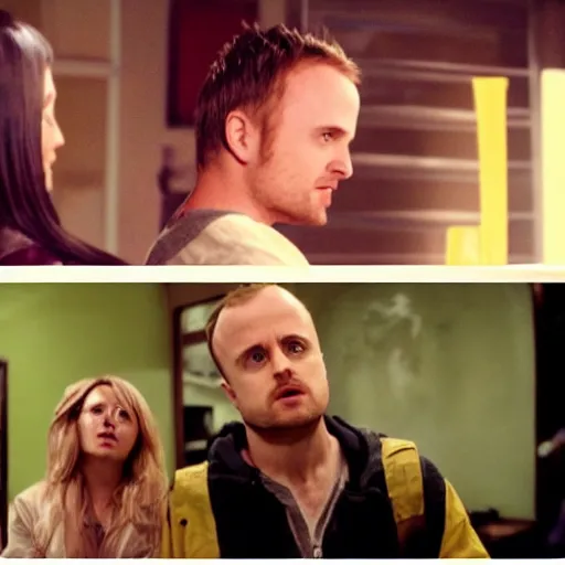 Prompt: Jesse Pinkman meeting Jesse Pinkwoman, his woman version