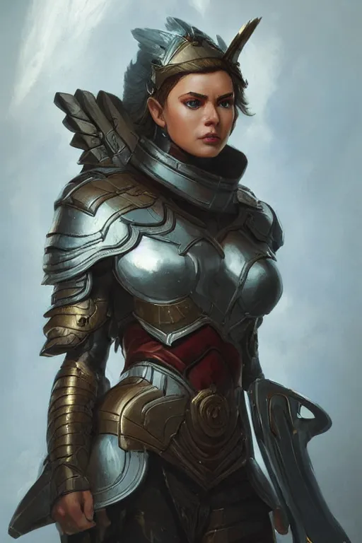 Image similar to amazon valkyrie athena, d & d, fantasy, portrait, highly detailed, headshot, digital painting, trending on artstation, concept art, sharp focus, illustration, art by artgerm and greg rutkowski and magali villeneuve