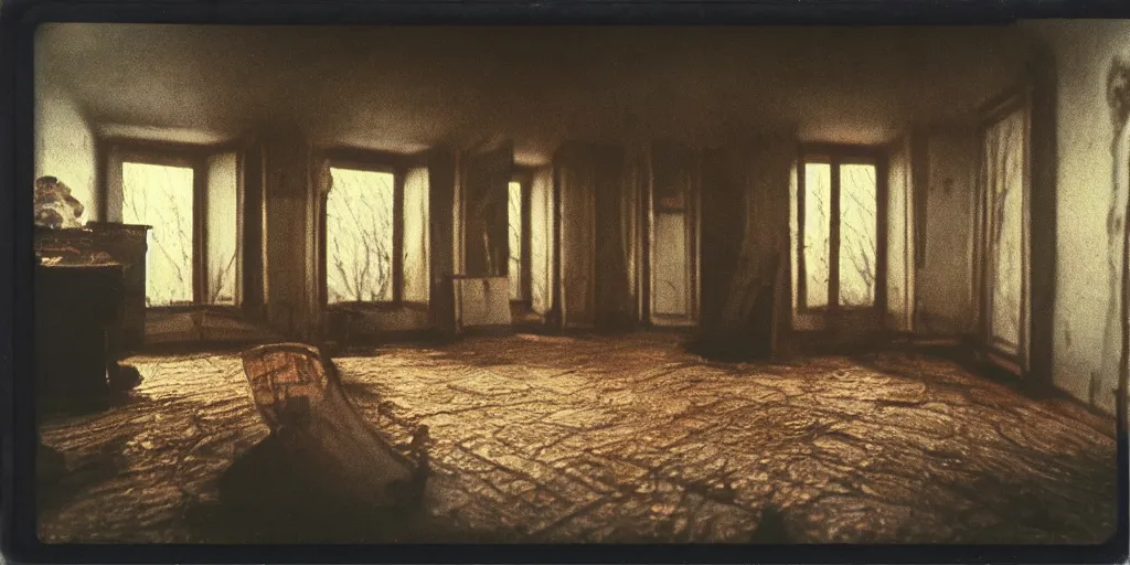 Image similar to detailed medium format photo, polaroid still from tarkovsky movie, ai artist working in his studio, haze, high production value, intricate details, 8 k resolution, hyperrealistic, hdr, photorealistic, high definition, tehnicolor, award - winning photography, masterpiece, amazing colors