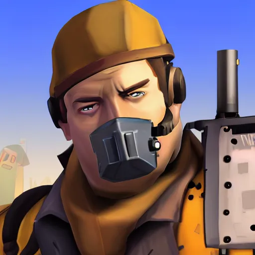 Prompt: G-man in TF2