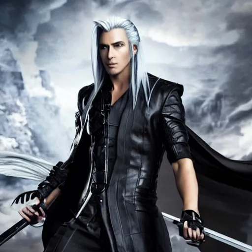 Prompt: Sephiroth as a guest character in Shadowhunters, HD 8K, TV