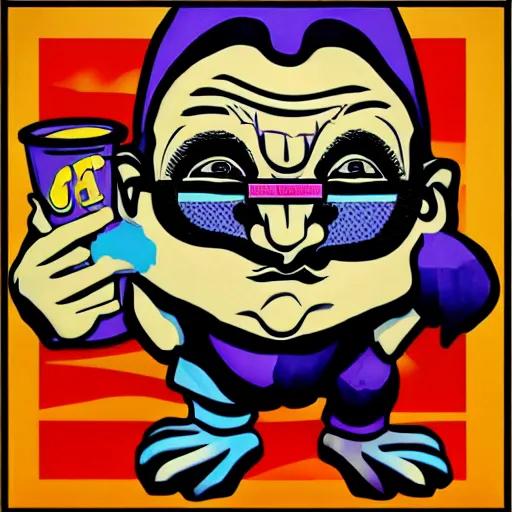 Image similar to pop art gollumn
