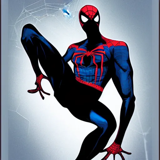 Image similar to spider - manon a black costum