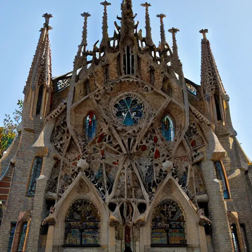 Prompt: a church by Antoni Gaudí, trending on artstation