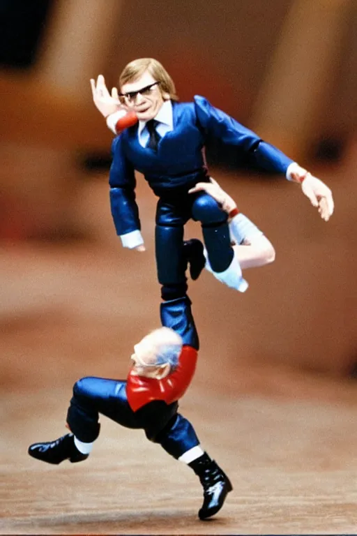 Image similar to stephen hawking as a 1 9 8 0 s wrestling action figure