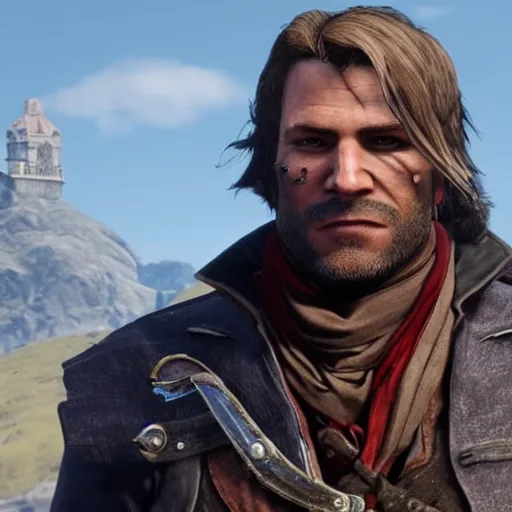 Prompt: arthur morgan as an assassin creed