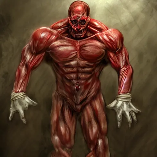 Prompt: super mario, muscular, realistic, Resident Evil virus concept art, highly detailed, horror, scary, terrifying, horrific, hd 4k