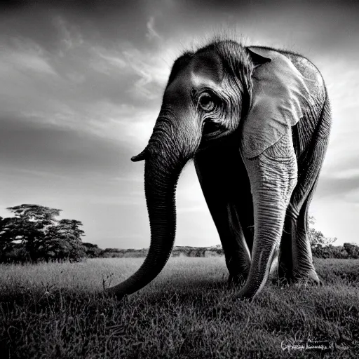 Prompt: badger with an elephant trunk, professional nature photography, National Geographic, 35mm film