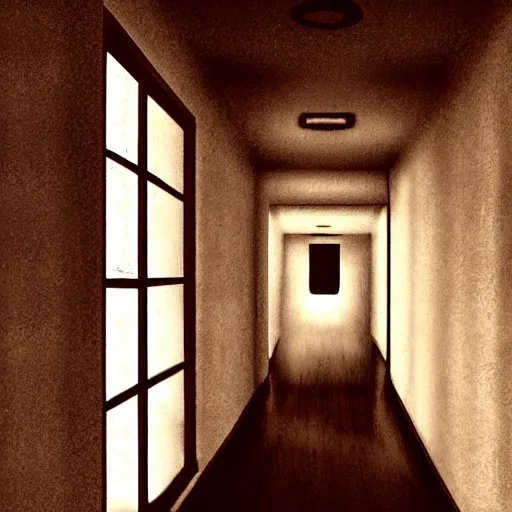 Prompt: the hallway from p. t., by steven kellogg