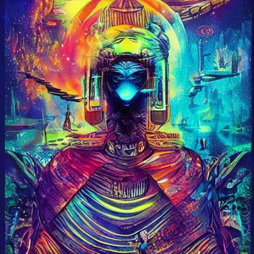 Image similar to city of atlantis, sci fi, colourful, acid trip, cinematic