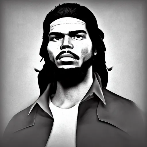 Image similar to Portrait of Jayson Tatum as Che Guevara, Black and White, digital art, trending on artstation, octane render, inspiring, dignifying