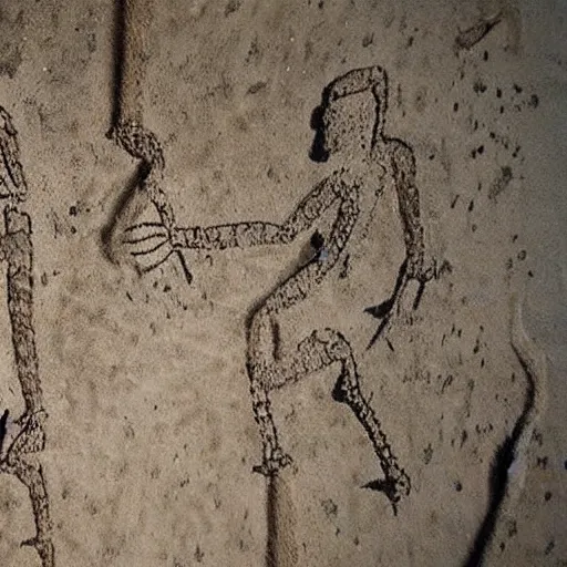 Image similar to “amogus cave drawing found by archaeologists, award winning”