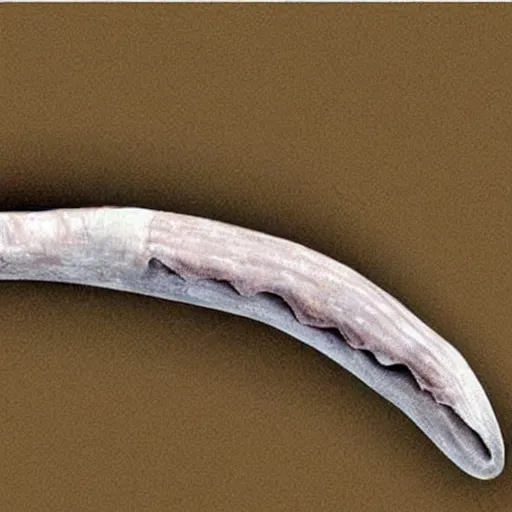 Image similar to one of the worst fossil reconstructions in human history a really long unicorn horn