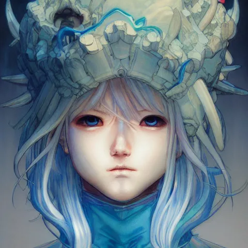 Image similar to prompt : ragnarok online portrait soft light painted by james jean and katsuhiro otomo and erik jones, inspired by akira anime, smooth face feature, intricate oil painting, high detail illustration, sharp high detail, manga and anime 1 9 9 9