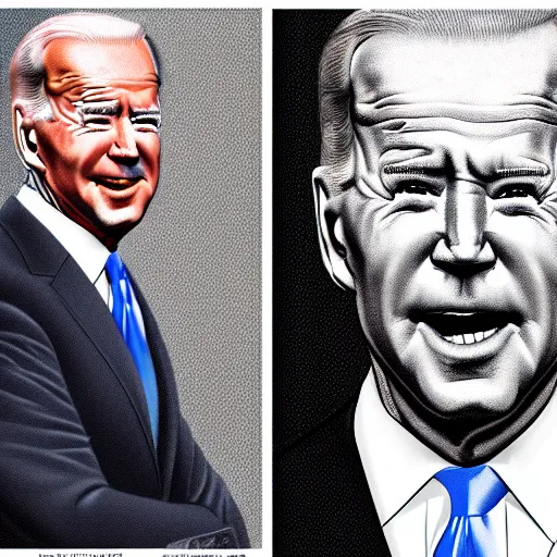 Image similar to joe biden charicature