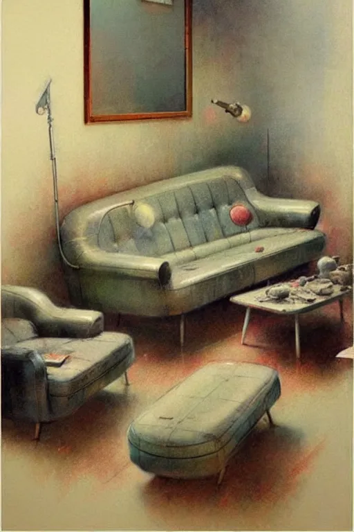 Image similar to ( ( ( ( ( 1 9 5 0 s retro future living room. muted colors. ) ) ) ) ) by jean - baptiste monge!!!!!!!!!!!!!!!!!!!!!!!!!!!!!!