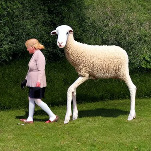 Image similar to stilt walking sheep