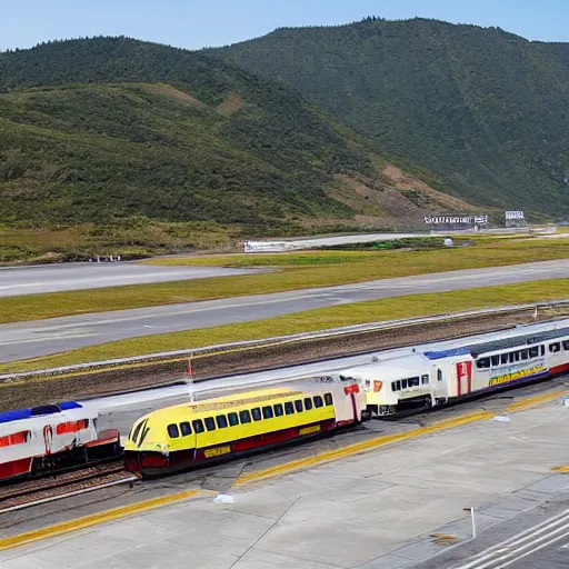 Image similar to the only airport in the world with a railway crossing it